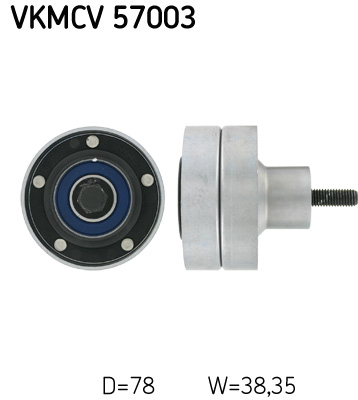 Galoppino/Guidacinghia, Cinghia Poly-V - VKMCV 57003 SKF